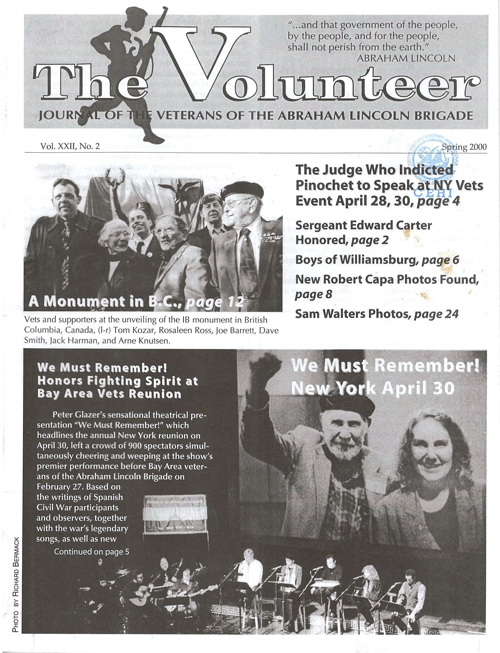 The Volunteer : journal of the Veterans of the Abraham Lincoln Brigade